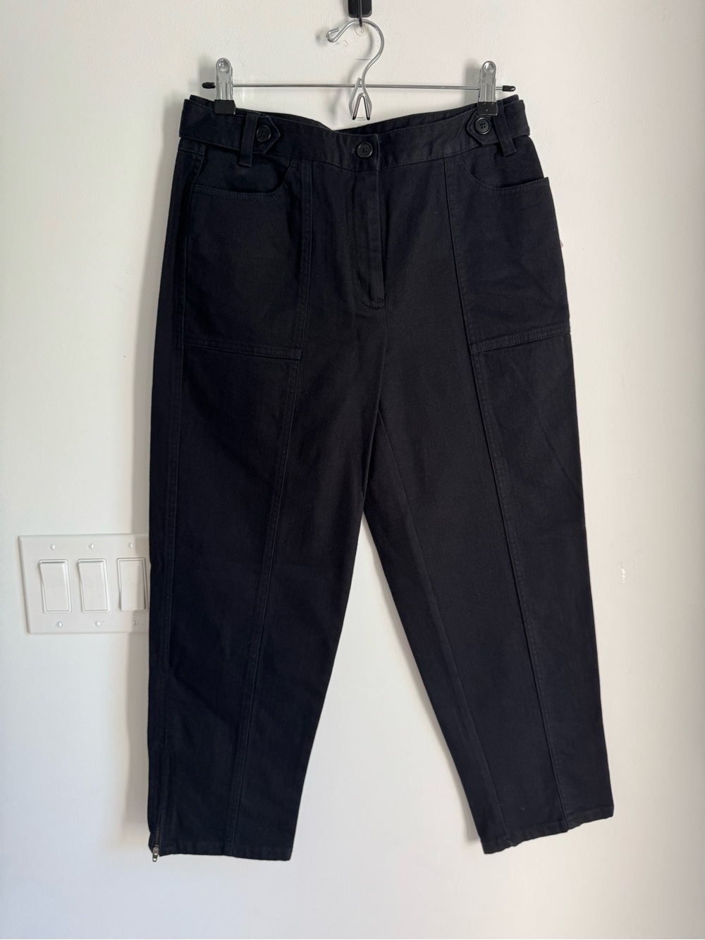 Vintage‎ Talbots Women's Petite 6 Black Cotton Blend Denim Cropped NEW